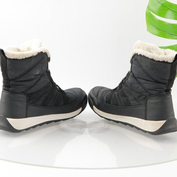 Sorel Women's Whitney II Boot Size 6 Waterproof Short Lace Up Black Nylon Winter - Picture 9 of 12